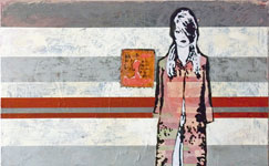 Hester van Dapperen Transparant Stripes painting