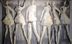 witte dansers, transparant schilderij